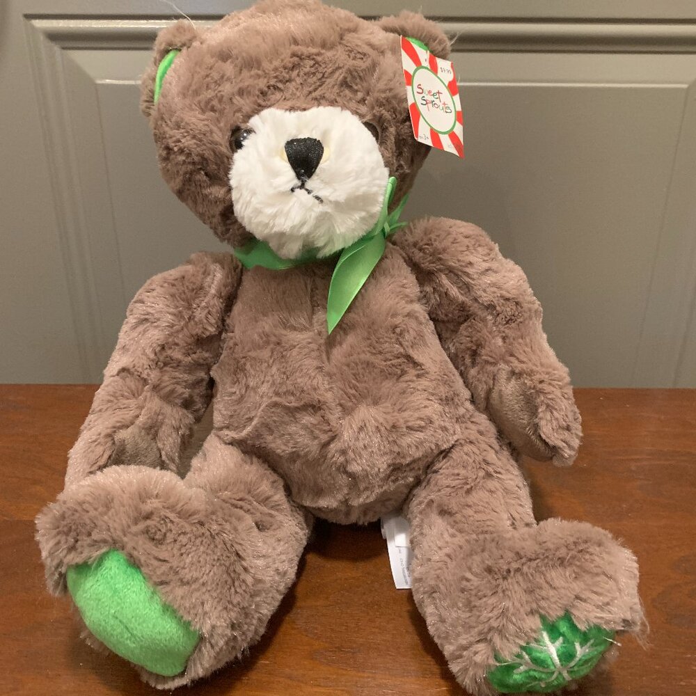 Sweet Sprouts Animal Adventure Snowflake Winter Brown Bear Plush New With Tags